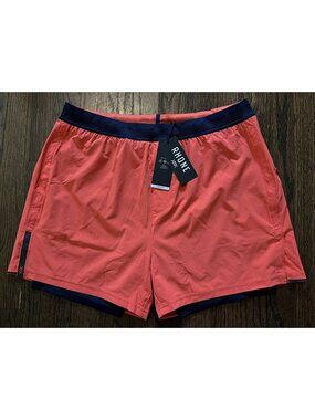 RHONE Swift Running Shorts Lined Red Stretch Anti-Odor 4" Inseam Men's Size XL